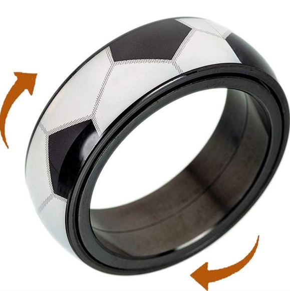 New stainless steel soccer futbol ⚽️ ring size 7-13 available - Picture 2 of 2